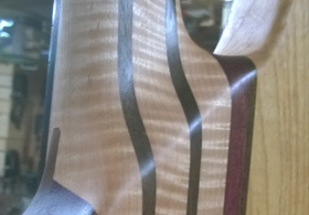 neck detail with oil finish