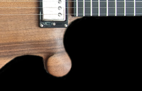 ergonomic detail of the guitar