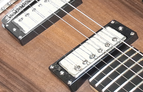 Lollar Imperial humbuckers mounted in the Custom-1 electric guitar