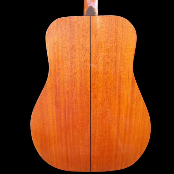 D-style acoustic guitar body back