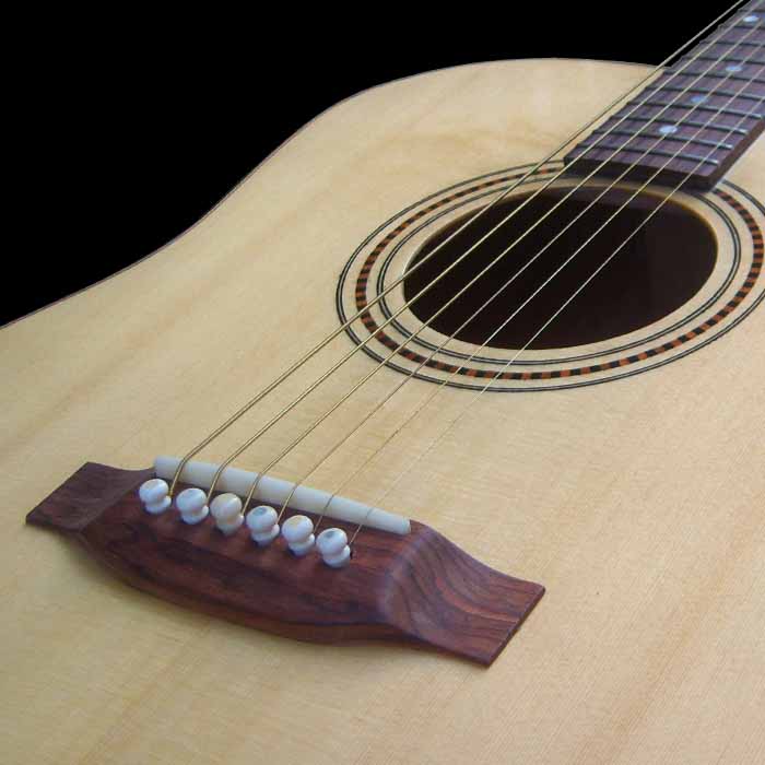 D-style acoustic guitar bridge