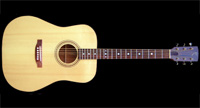 D-style steelstring acoustic guitar