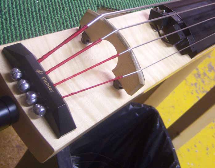 Fichter bass with the old loose pickup