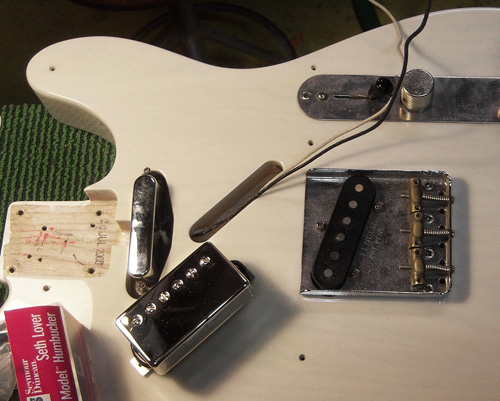 hardware is removed from the telecaster body