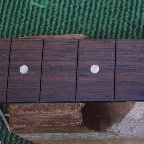 the fretboard is clean and ready to be fretted