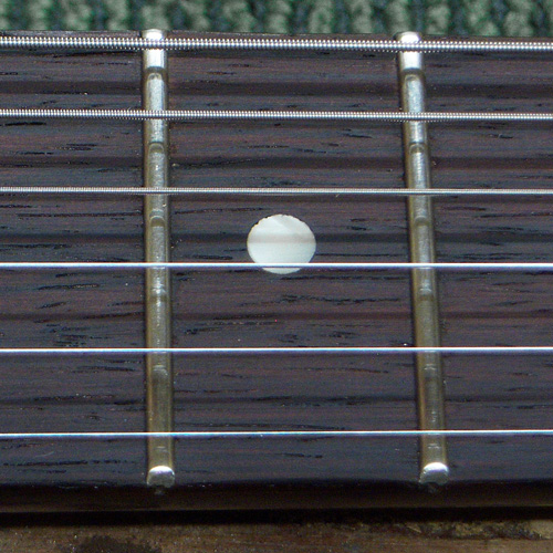 close up detail of the new installed frets