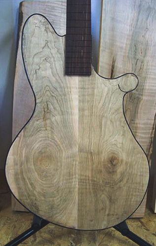 eerste model voor de Custom-1 elektrische gitaar in 2006